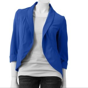 Candie's 3/4 Cuff Sleeve Blazer, Royal Blue